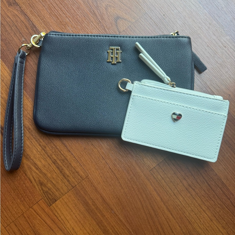 Tommy Hilfiger Navy and White Accessory Duo